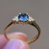 925 Sterling Silver Teal Blue Montana Sapphire Ring - Image 4