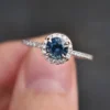 925 Sterling Silver Teal Blue Montana Sapphire Ring - Image 4