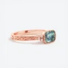 Sterling silver ring with pave accent stones