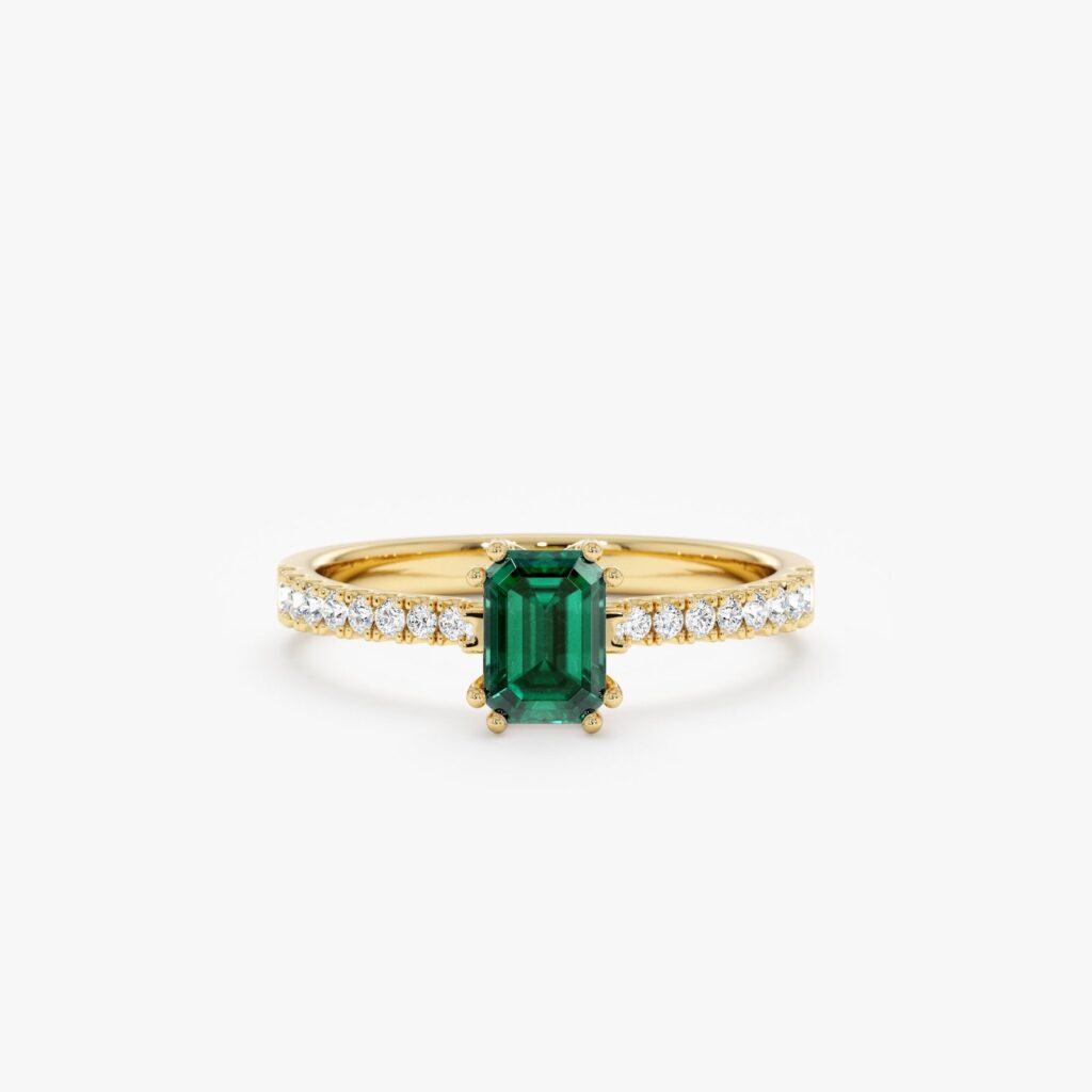 925 Sterling Silver Teal Sapphire and Diamond Engagement Ring