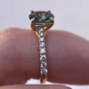 925 sterling silver engagement ring with thick gold plating