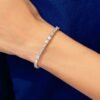 925 Sterling Silver Tennis Diamond Bracelet for Women