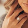 Marquise diamond ring with a refined polished finish