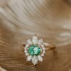 925 Sterling Silver The Ray .89 ct Oval Emerald Ring