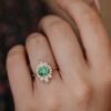 925 Sterling Silver The Ray .89 ct Oval Emerald Ring - Image 2