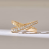925 Sterling Silver Thick Band X Crossover Ring - Image 2
