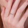 925 Sterling Silver Thick Diamond Channel Set Ring - Image 3