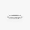 925 Sterling Silver Thin 7 Diamond Ring - Image 2