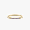 925 Sterling Silver Thin Blue Sapphire Stacking Ring