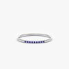 925 Sterling Silver Thin Blue Sapphire Stacking Ring - Image 2