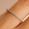 925 Sterling Silver Thin Diamond Eternity Band - Image 5