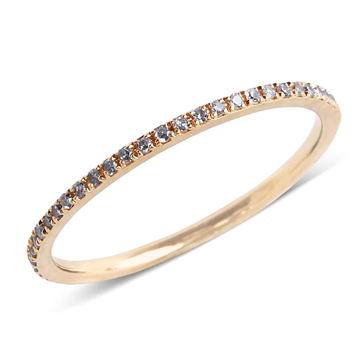 925 Sterling Silver Thin Diamond Eternity Band