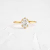 925 Sterling Silver Threaded Ring, Oval Cut Diamond