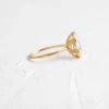 925 Sterling Silver Threaded Ring, Oval Cut Diamond - Image 2