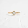 925 Sterling Silver ring with oval-cut halo detailing