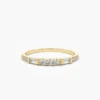925 Sterling Silver ring with three round stones and slim band