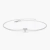 Three-stone floating bracelet with a clean silhouette