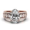 925 Sterling Silver Three-Row Diamond Engagement Ring - Image 9