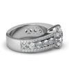925 Sterling Silver Three-Row Diamond Engagment Ring - Image 4