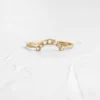 Three-row sterling silver stack ring with diamond-like sparkle
