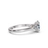 925 Sterling Silver Three Stone Baguette Diamond Engagement Ring - Image 4