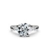 925 Sterling Silver engagement ring with three-stone design