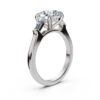 Gold-plated sterling silver ring with prong-set stones