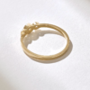 Balanced trilogy ring design in 925 sterling silver and gold plating