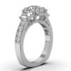 925 Sterling Silver Three Stone Diamond Engagement Ring - Image 3