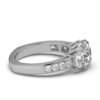925 Sterling Silver Three Stone Diamond Engagement Ring - Image 4