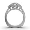 925 Sterling Silver Three Stone Diamond Engagement Ring - Image 5