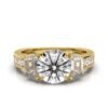925 Sterling Silver Three Stone Diamond Engagement Ring - Image 7