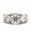 925 Sterling Silver Three Stone Diamond Ring