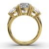 925 Sterling Silver Three Stone Diamond Ring - Image 5
