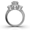 925 Sterling Silver Three Stone Diamond Ring - Image 5