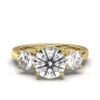 925 Sterling Silver Three Stone Diamond Ring - Image 6