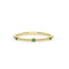 Classic ring design featuring Premium CZ emerald stones and thick gold plating