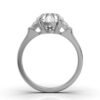 925 Sterling Silver Three Stone Half-Moon Diamond Ring - Image 5