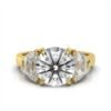 925 Sterling Silver Three Stone Half-Moon Diamond Ring - Image 6