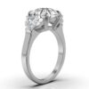 Gold-plated sterling silver ring with prong-set CZ stones