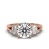 925 Sterling Silver Three Stone Oval Diamond Engagement Ring - Image 6