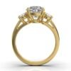 925 Sterling Silver Three Stone Oval Diamond Engagement Ring - Image 9