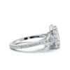 925 Sterling Silver Three Stone Pear Diamond Engagement Ring - Image 4