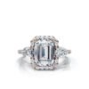 925 Sterling Silver Three Stone Pear Diamond Engagement Ring - Image 6