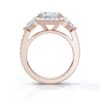 925 Sterling Silver Three Stone Pear Diamond Engagement Ring - Image 7