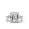 925 Sterling Silver Three Stone Pear Diamond Engagement Ring - Image 8