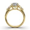 925 Sterling Silver Three Stone Pear Diamond Engagement Ring - Image 5