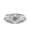 925 Sterling Silver Three Stone Pear Diamond Engagement Ring - Image 6