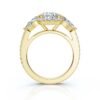 925 Sterling Silver Three Stone Pear Diamond Ring - Image 3