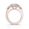 925 Sterling Silver Three Stone Pear Diamond Ring - Image 5